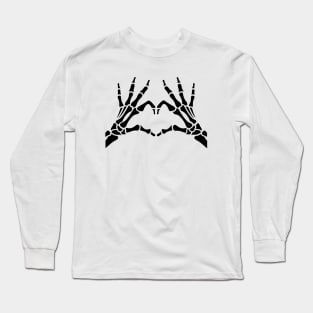 skeleton heart hand, halloween sticker Long Sleeve T-Shirt